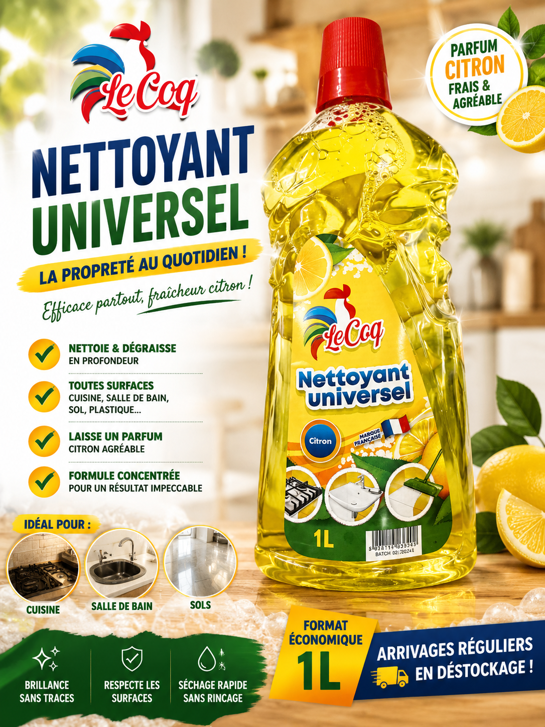 NETTOYANT UNIVERSEL LE COQ 1L