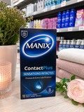 PRÉSERVATIFS MANIX CONTACT PLUS – BOÎTE DE 12