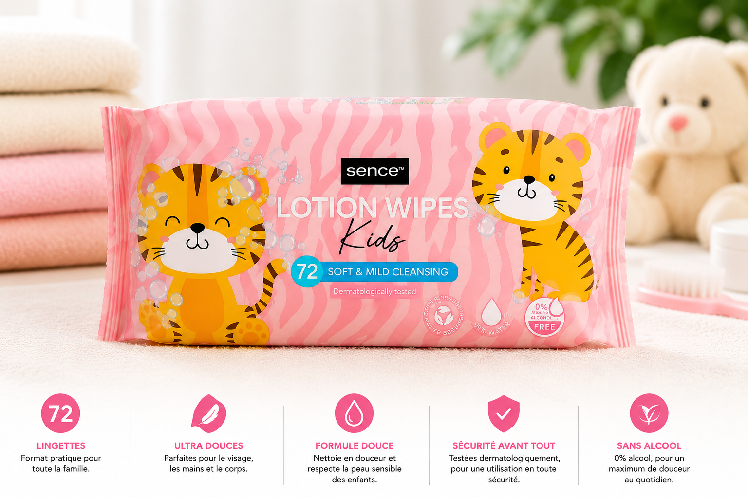 Lingettes Enfants 72 Lingettes