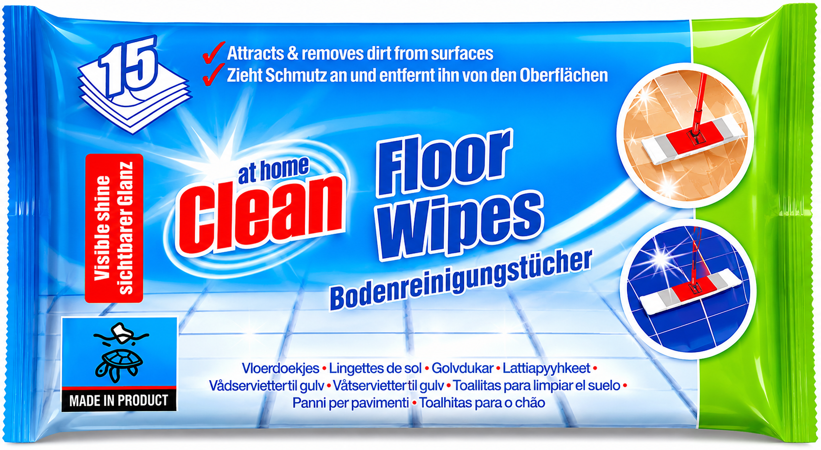 Lingettes Sol At Home Clean  x15