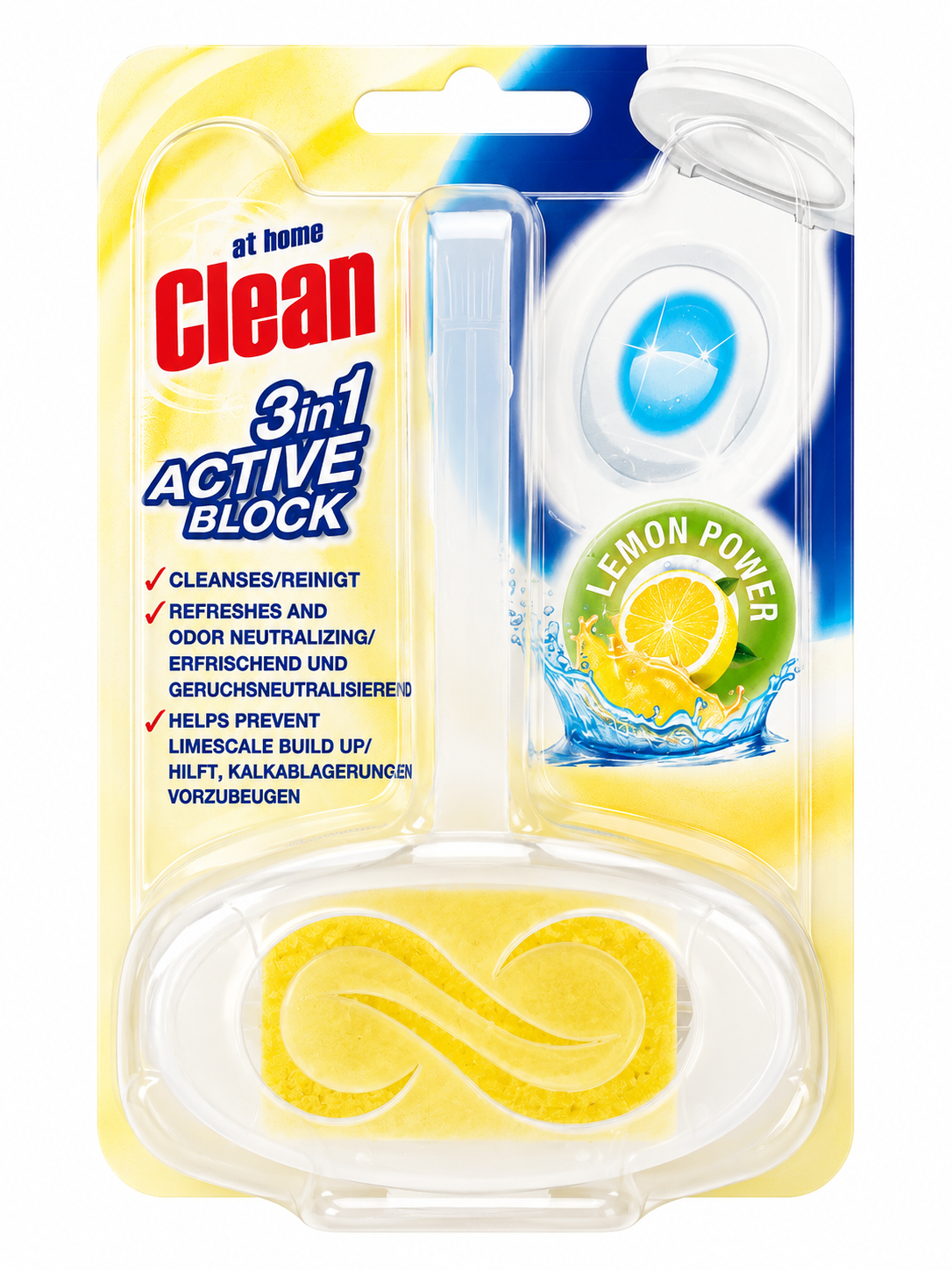 Bloc WC At Home Clean 3-en-1 Active Block – Citron