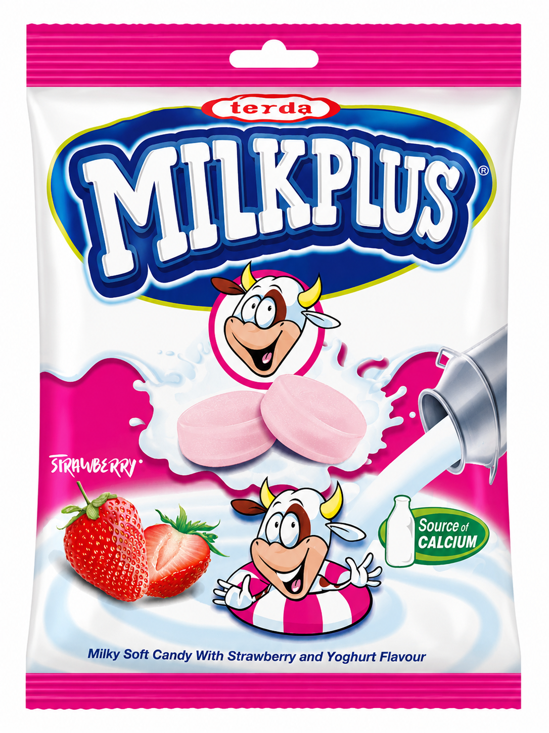 Bonbons Tendres au Lait Milk Plus Fraise & Yaourt
