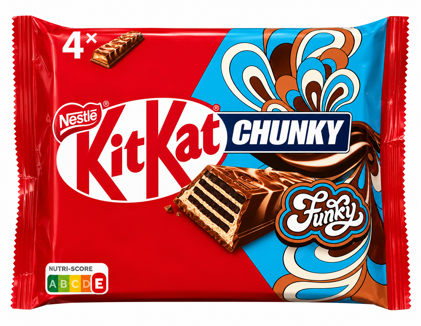 KitKat Chunky Funky – Pack de 4 barres chocolatées
