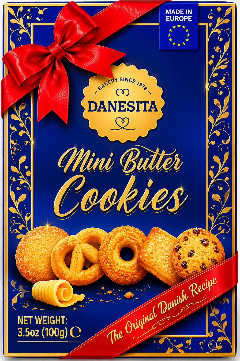 Danesita Mini Butter Cookies – Assortiment de biscuits pur beurre