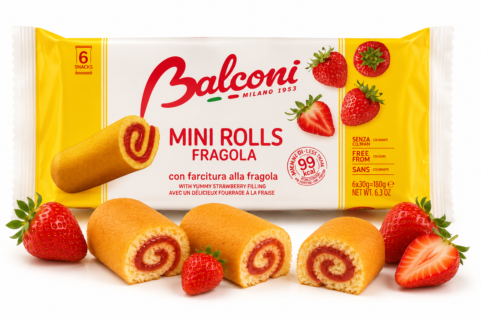 Balconi Mini Rolls Fraise