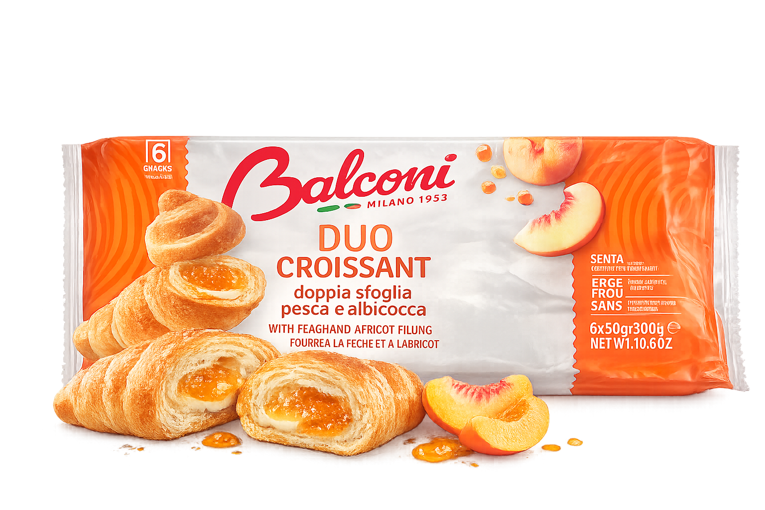 Balconi Duo Croissant Pêche & Abricot