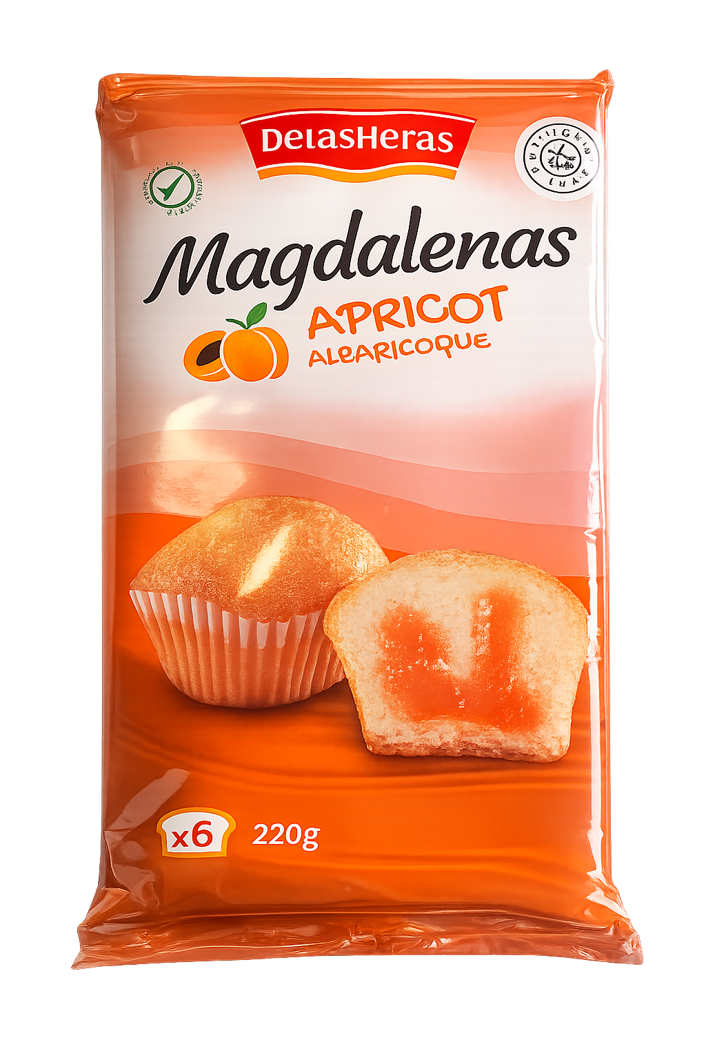 Magdalenas Abricot Delasheras – 6 Pièces