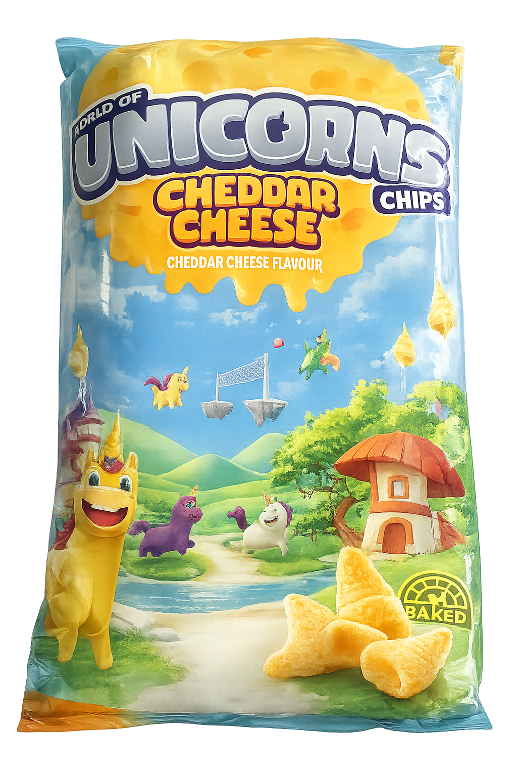 World of Unicorns Cheddar Cheese Chips