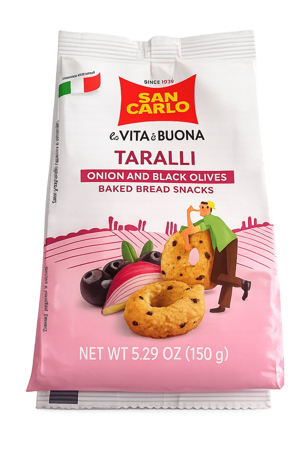 Taralli Oignon & Olives Noires San Carlo