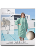 Sweat Poncho de Bain blanc et bleu Jean-Louis Scherrer Paris