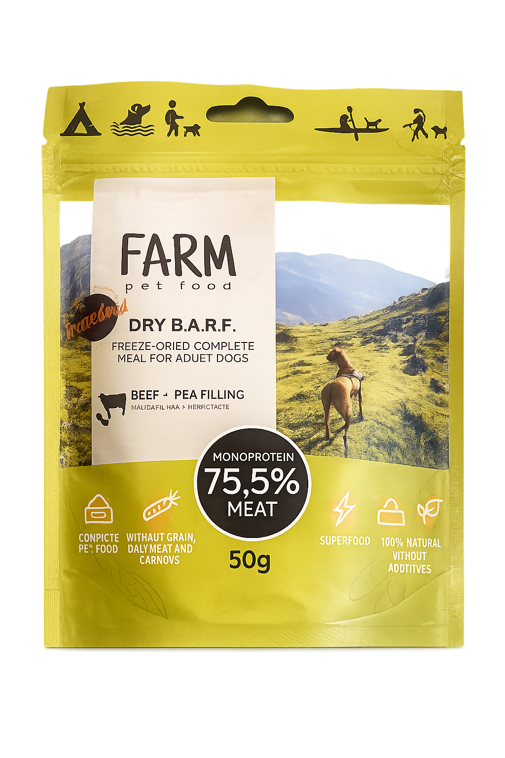 Farm Pet Food DRY B.A.R.F. Bœuf & Pois