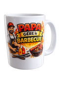 Mug personnalisé « Papa gère le barbecue »