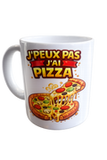 Mug "J'peux pas, j'ai pizza" – Céramique Personnalisée