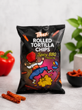 Tveez Rolled Tortilla Chips – Spicy BBQ & Chili Lime