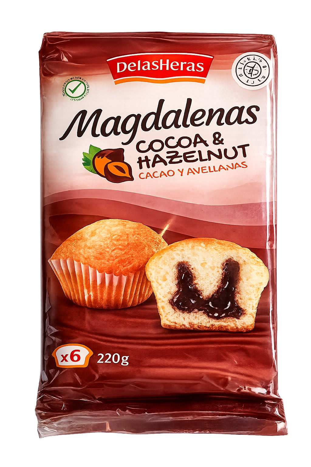 Magdalenas Cacao & Noisette Delasheras – 6 Pièces